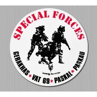 Special Forces GERAKHAS VAT 69 PASKAL PASKAU Car Sticker