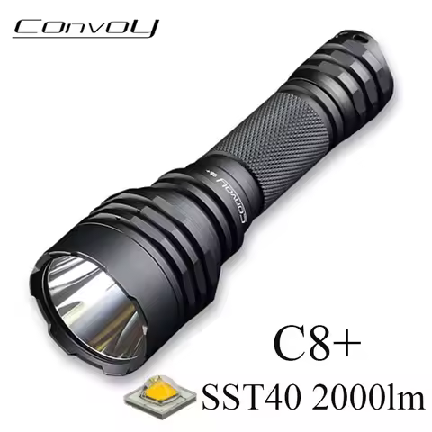 Convoy C8 Plus Flashlight with Luminus SST40 Led Linterna 18650 Flash Light High Powerful 2000lm Cam