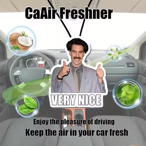 Viral "Borat" Inspired "VERY NICE" Car Air Freshener - Elevate Your Drive with a Touch of Humor and 
