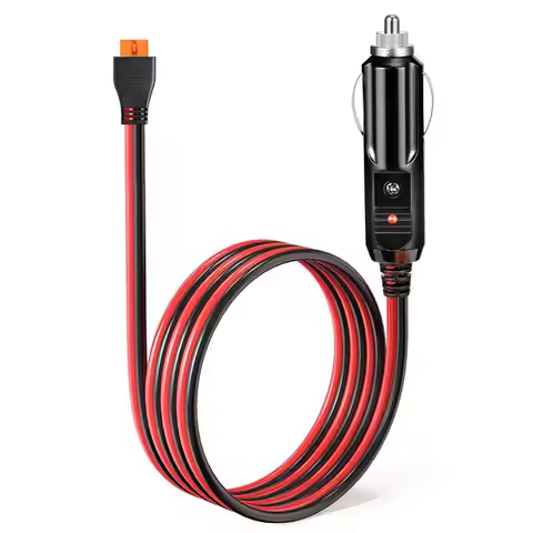 12AWG 1.5m/5FT 12V/24V Car Cigarette Lighter to XT60i-F Connector Charging Cable for Ecoflow River 2