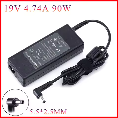 19V 4.74A 90W 5.5*2.5mm Laptop Charger Power For ASUS Toshiba/Lenovo Adapter A46C X43B A8J K52 U1 U3