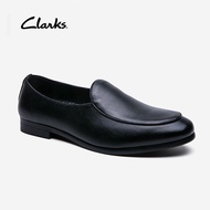 TOP☆Clarks_Collection Whiddon Step บุรุษชุดเดรสหนังสีน้ำตาลเข้มสวมรองเท้า XR-2612