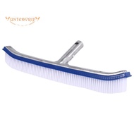 18 Inch Outdoor Pool Wall Brush Swimming Pool Cleaning Tool Aluminum Handle for Pond Spa  Pools Alga