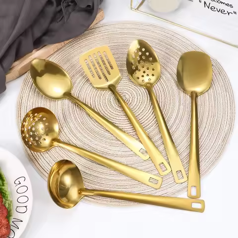 6pcs Korean-style Hot Pot Cutlery Set Stainless Steel Dinnerware Set Home Creative Korean Cutlery Go