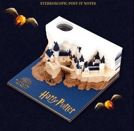 [主角figure及學院禮袋]哈利波特 便條紙 模型(冇燈) 紙模型 3D霍格華茲魔法城堡  [聖誕創意驚喜禮物]  記事本 古建築立體模型 電影  Harry Potter Hogwarts Cas