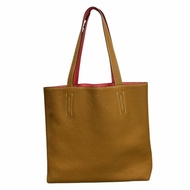 HERMES 愛馬仕 Y刻 DOUBLE SENS 28 牛皮 雙面手提包 淺棕色/粉紅