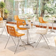 Eames Stainless Steel Dining Table Influencer Cafe Table Chair Dessert Baking Cake Shop Table Leisur