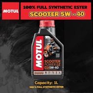 【100% ORIGINAL】MOTUL Fully Synthetic MOTUL Scooter Power LE 4T 5W40 (1L)