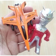 Pack of 2 Toys Used Ultraman & Airplane Figure Display/
