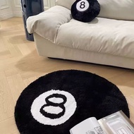 8 Ball Rug Soft Carpet Skin Friendly Black Anti-slip Hoom Decor Atmosphere Carpet