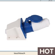 16 Amp 3 Pin Embedded Connection Waterproof Plug Socket touchtouch.