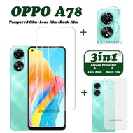 OPPO A78 Tempered Glass OPPO A78 Screen Protector OPPO A78 Camera Lens Protector Full Cover Screen M