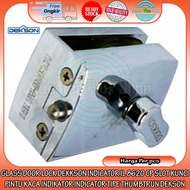 GLASS DOOR LOCK DEKKSON INDICATOR IL 8620 CP SLOT DOOR LOCK GLASS INDICATOR TYPE THUMBTRUN DEKSON WI