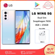 LG WING 5G CellPhone Dual Sim Unlocked Flip Dual Screen Mobile Phone 6.8 8GB+256GB Snapdragon 765 An