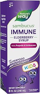 Nature’s Way Sambucus Elderberry Immune Syrup for Kids, Immune Support*, with Elderberry Extract, Ec