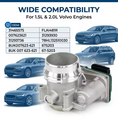For Volvo Throttle Body 31293930 31465575 32202650 For Volvo XC60 XC70 XC90 S60 S90 V60 1.5L 2.0L Di