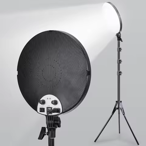 LED Photo Studio Panel Light Kit Photography Lamp Dimmable With Phone Holder For YouTube Game Studio