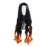 Anime Cosplay wig Kamado Nezuko Black Long Hair Comic-Con Christmas Carnival Halloween Party Daily L