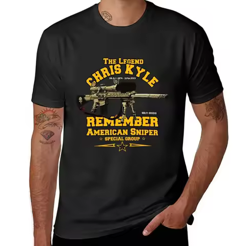 Remember Chris Kyle - American Sniper T-Shirt anime t shirts kawaii clothes plus size clothes graphi