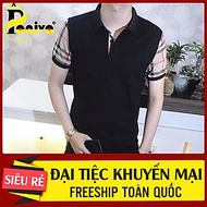 Áo Thun Nam Phối Tay Caro Nam Tính