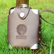 Bình rươu inox truyền thống 0.25L 8oz bao da cá tính