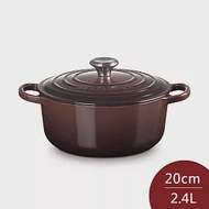 Le Creuset 典藏圓形鑄鐵鍋 20cm 2.4L 巧克力棕 法國製