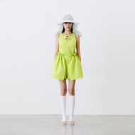 [DISAYA] - Layered panel pants with ruffle at waist กางเกงขาสั้นมีระบาย