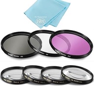49mm 7PC Filter Set for Canon EOS M6, EOS M50, EOS M100 Mirrorless Digital Camera with EF 15-45mm Lens