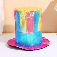 9 ️ ⃣ Joker Hat Halloween Party Joker Cosplay Props Circus Straight Hat Colorful Gold Cloth Top Hat 