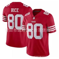 San Francisco 49ers Men 80 Jerry Rice Rugby Jersey HL5R