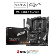 MSI PRO X670-P WIFI  | AM5 SOCKET | DDR5 | SUPPORTS RYZEN 5 7600X | 7 7700X | 9 7900X | 9 7950X