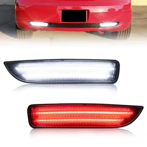 2Pcs For 2006 2007 2008 2009 2010 Volkswagen Beetle Rear Bumper Brake Light Tail Light Backup Light 