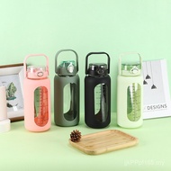 Cross-Border Large-Capacity Portable 64 Silicone Cover Glass Cup oz Drink Outdoor Dual Sports with B