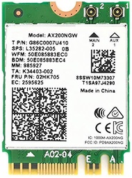 WiFi Card AX200 AX200NGW,9260 AC 9260NGW Upgrade Network Card Wi-Fi 6 WiFi Module 2 x 2 MU-MIMO Wire