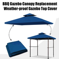 greatdream|  Gazebo Replacement Canopy Roof Grill Gazebo Replacement Canopy Waterproof Double Tiered Bbq Gazebo Top Cover 300x300cm Outdoor Patio Shelter Replacement Canopy for Gri