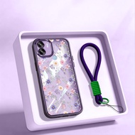 YBD Clear Case For Redmi A1+ A2+ A1 A2 Plus Xiaomi POCO C51 C50 Fresh Pastel Purple Herb Tiny Flower