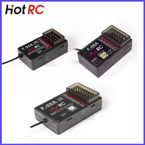 HotRC 4/6/8CH 2.4G Receiver F-04A F-06A F-08A Voltage Return PWM for RC Car Aircraft Tank Boat DS-4A