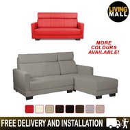 Living Mall Harper Series Leather And Fabric Sofa Set 1/2/3 Seater With Chaise In 8 Colours