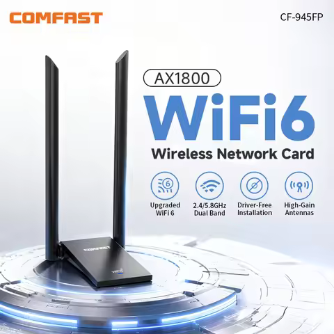 COMFAST CF-945FP AX1800 WiFi6 USB3.0 Wireless Adapter Driver Free 2.4G+5.8G Dual Band 5dBi High Gain
