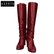Celine 皮革皮帶 Claudé 長靴/高跟長靴，37 碼 [二手]