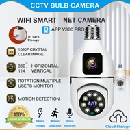 [Lifetime Warranty] V380 Pro CCTV BULB Camera Dual Lens 8MP+8MP Xiaomi CCTV Wireless Wi-Fi Night Vis