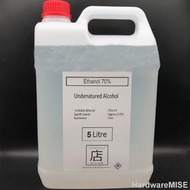 Ethanol 70% Sanitizer Food Grade Undenatured Ethyl Alcohol Potable Alcohol Disinfectant 消毒 乙醇 5 Litr