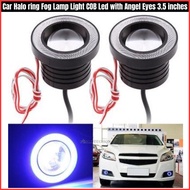 Car Halo ring Fog Lamp Light COB Led with Angel Eyes 3.5 inches
