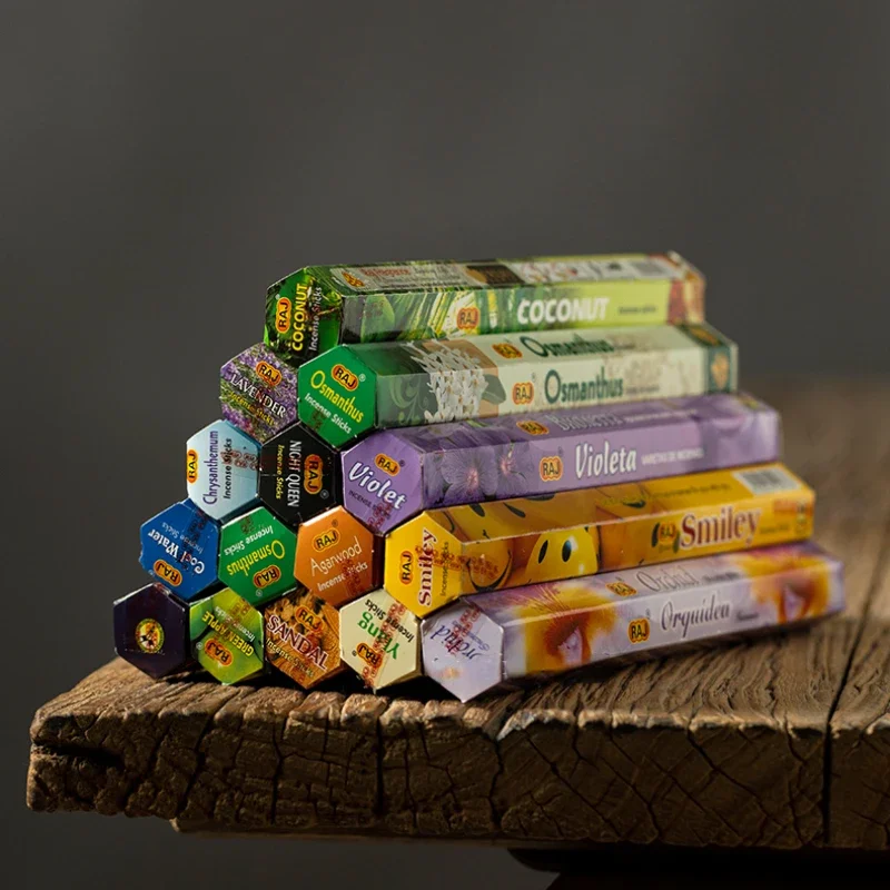 ไม้จันทน์ธรรมชาติธูปอินเดีย White Sage Palo Santo ทิเบตสาย Joss Stick ธูปน้ํามันหอมระเหยกลิ่นหอมยาวน