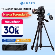 INBEX  TF-3520 Tripod Kamera  Profesional Photography 140cm Tripod Black Stand tripotd hp stabilizer