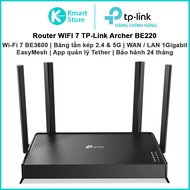 TP-Link Archer BE220 WIFI 7 Router | BE3600 dual band 2.4 & 5.0 GHz | EasyMesh | App Tether |