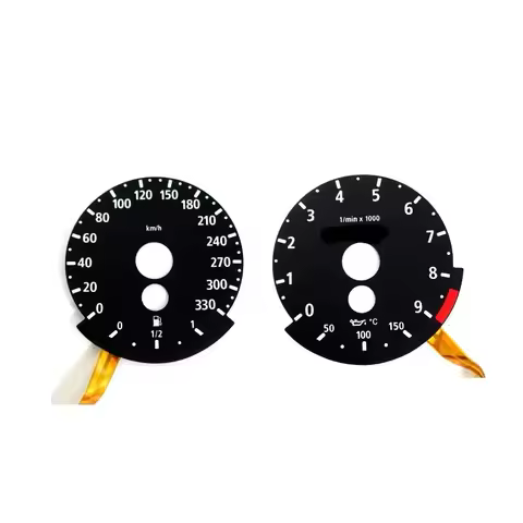 SD Motor Brand New EL glow gauge for E60 M5 E92 M3 E63 M6 330KM 9000RPM Black Panel Reverse White Li