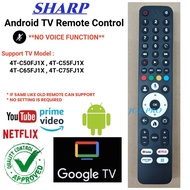 (No Voice Function) Sharp Android Google TV Remote control 4TC50FJ1X 4TC55FJ1X 4TC65FJ1X 4TC75FJ1X (