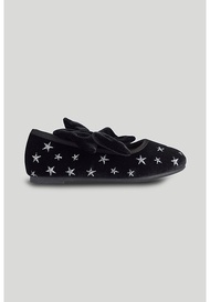 Mothercare Black Star Ballerina Shoes