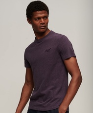 Superdry Organic Cotton Essential Logo T-Shirt - Rich Purple Marl